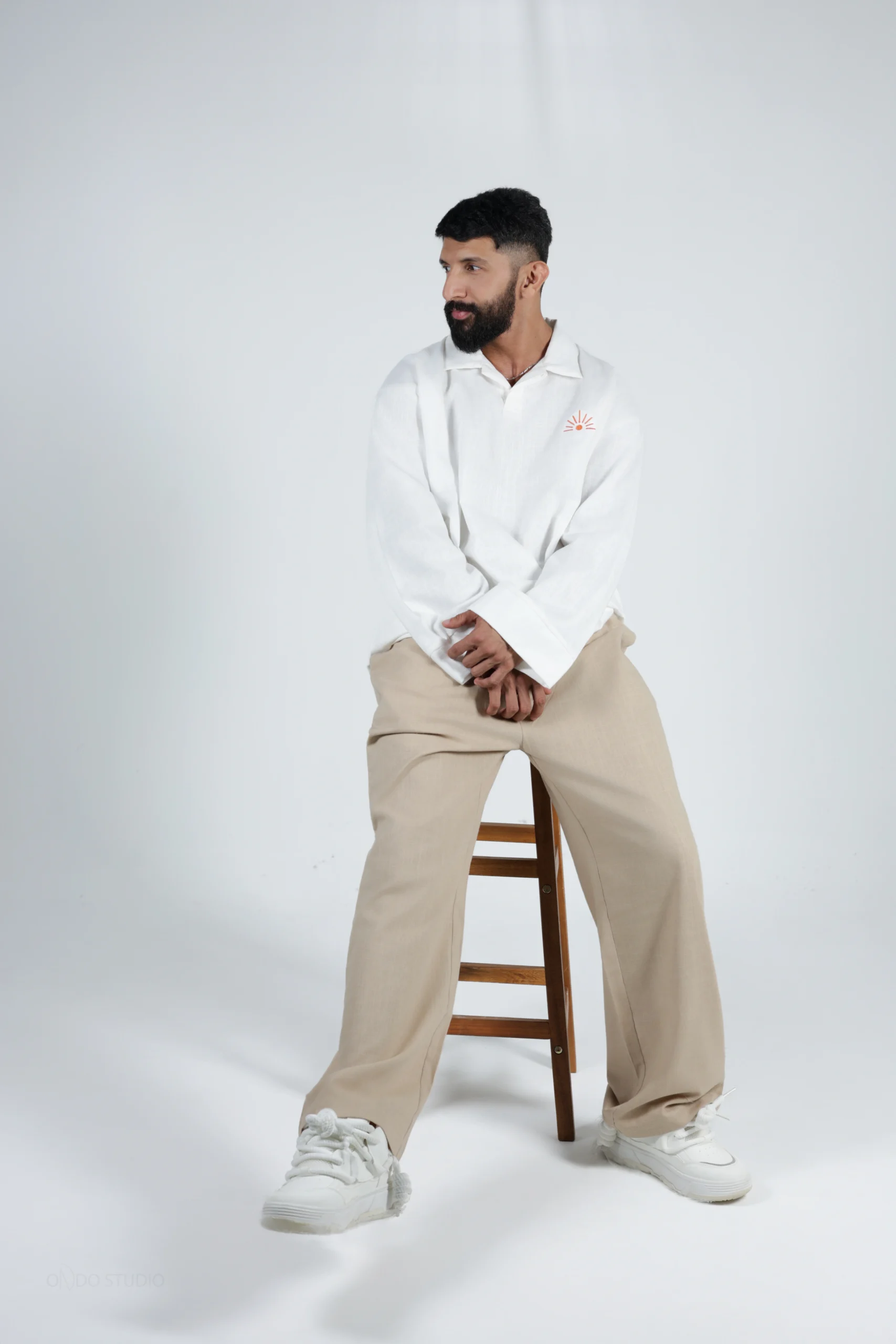 487A0026_(2) Beige Linen trousers - Image 5