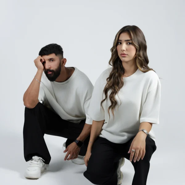 Essential Ribbed Off-White T-Shirt
