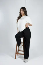 Essential Ribbed Off-White T-Shirt - Image 3