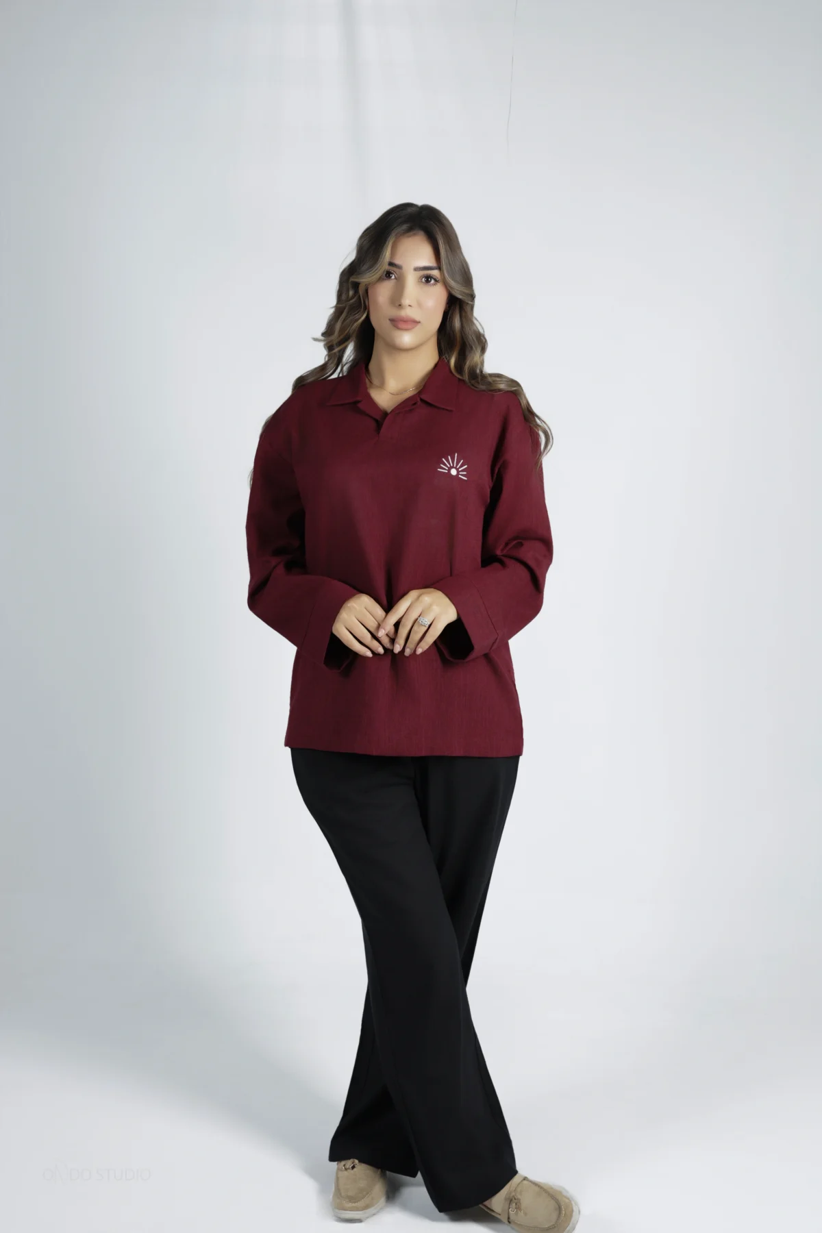 Shirt Deep Burgundy Linen - Image 4