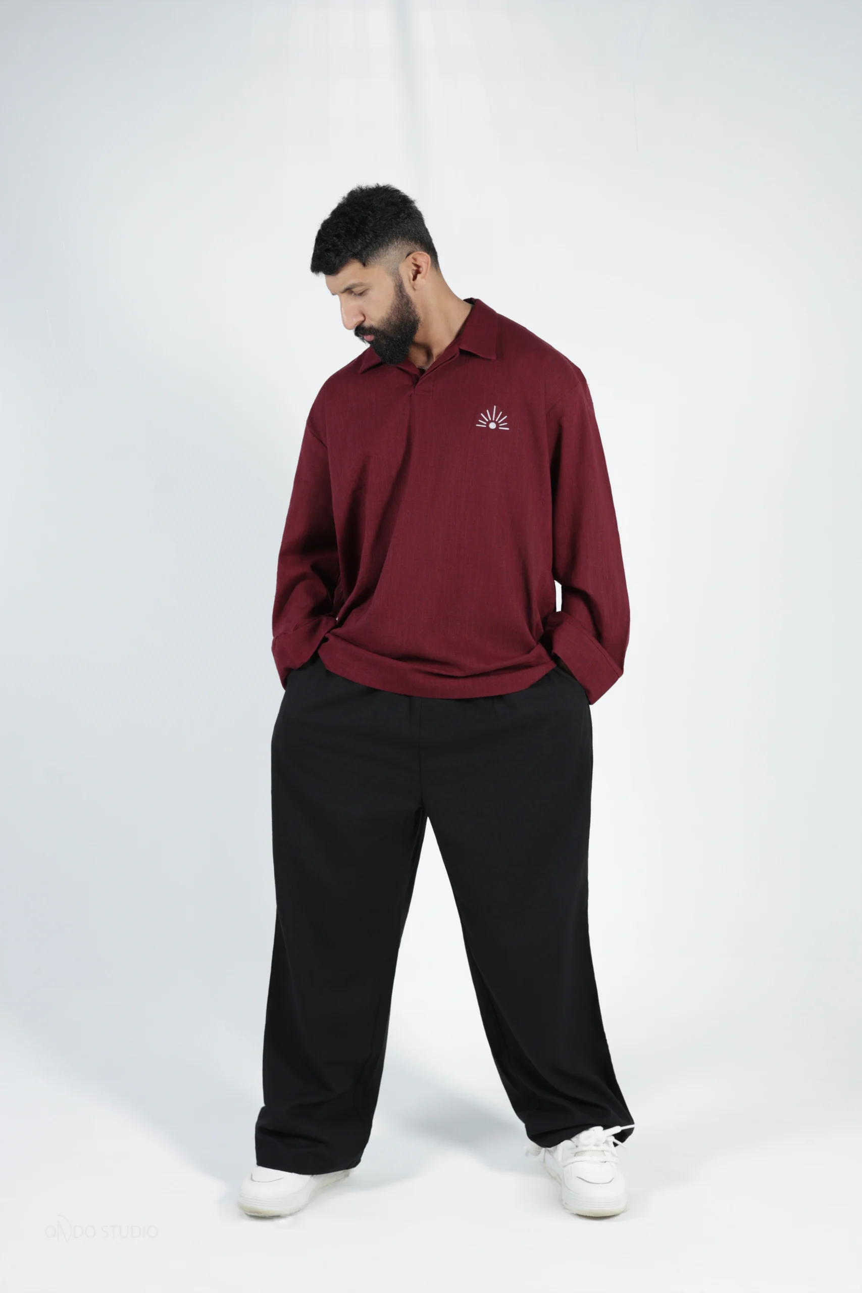 487A9608_(2) Black Linen trousers - Image 2