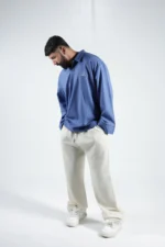 Shirt Ocean Blue Linen - Image 4