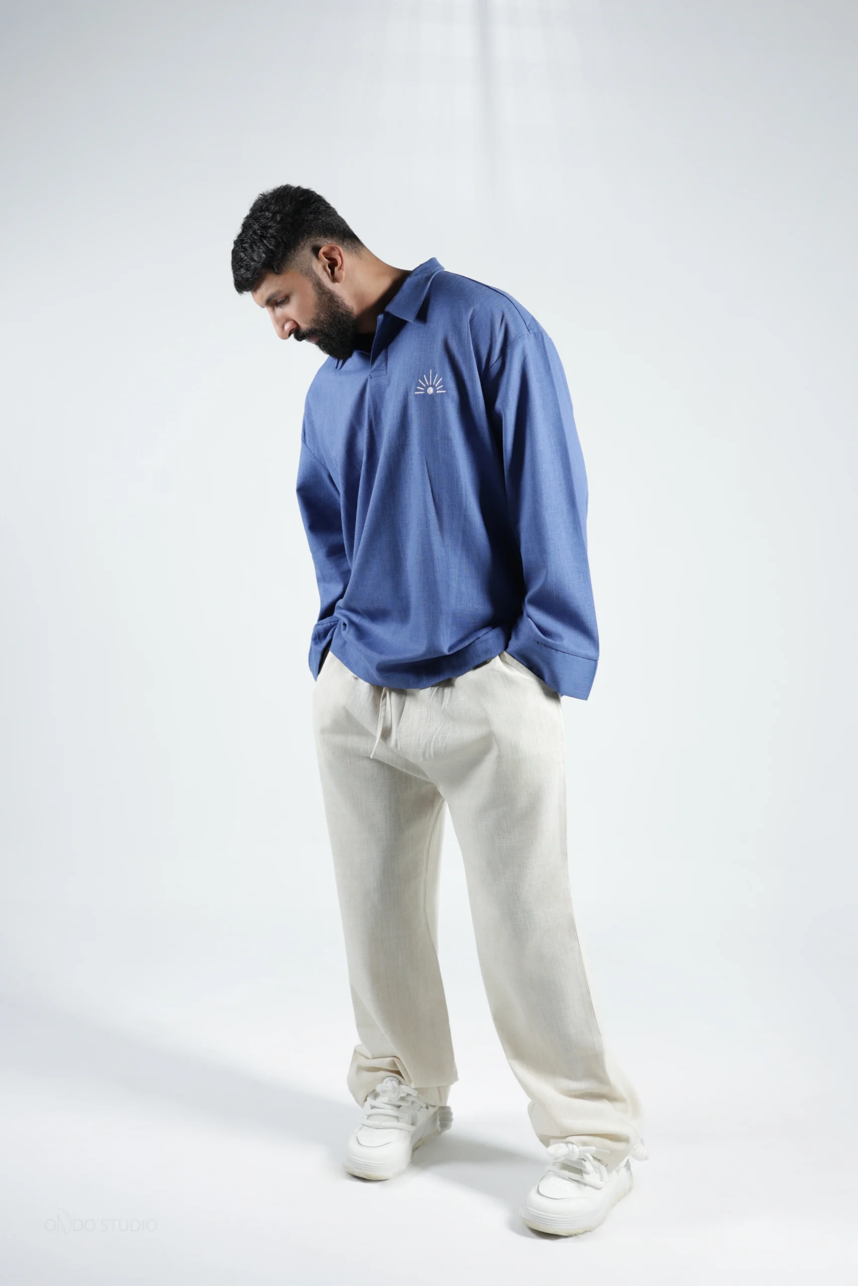 487A9712_(2) Shirt Ocean Blue Linen - Image 4