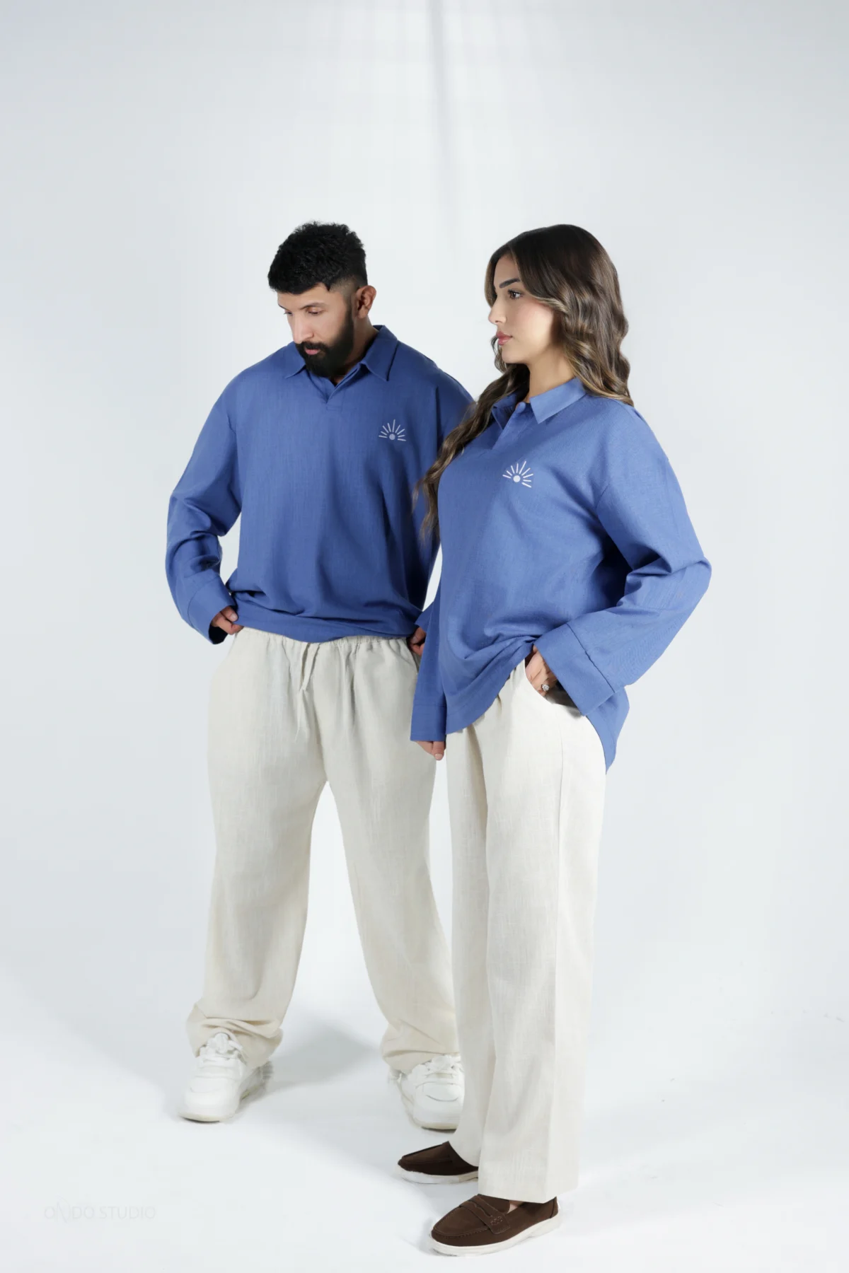 Shirt Ocean Blue Linen - Image 1