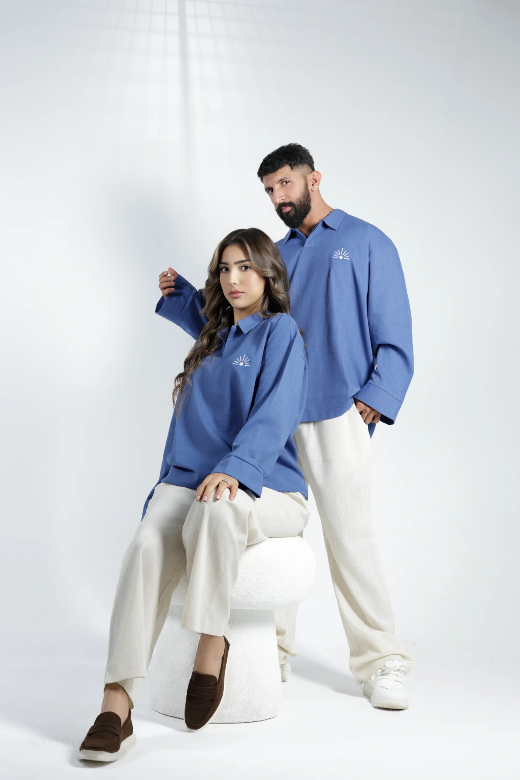 487A9789_(2) Shirt Ocean Blue Linen - Image 2